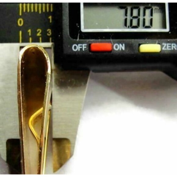 Money Clip Etched Diagonal Lines Gold Tone Wallet Credit Card Cash ID Holder - Picture 2 of 8